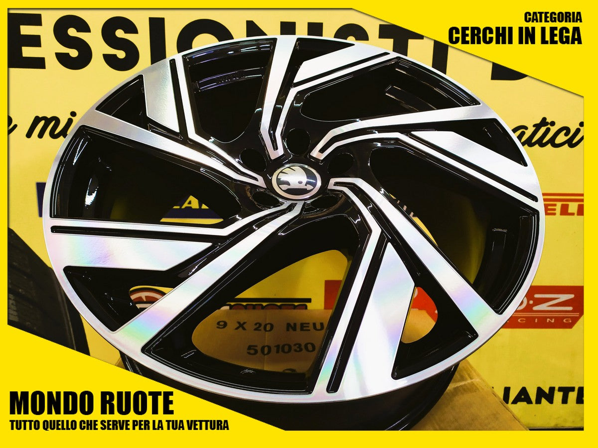 KIT4 Cerchi In Lega AC521 da 20 Pollici per SKODA ELROQ ENYAQ KAROQ KODIAQ