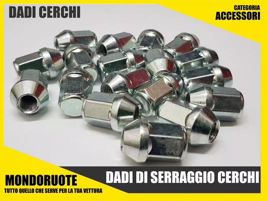 16 dadi Ford FUSION 12x1,5 PER TUTTE LE FORD CON CERCHI A 4 FORI